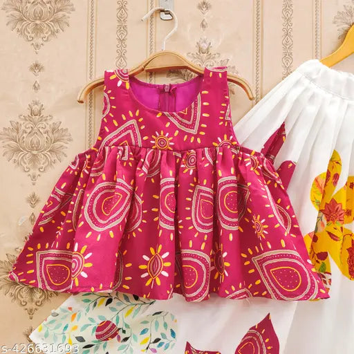 Floral print rayon lehenga choli for girls, comfortable ethnic wear for festive occasions