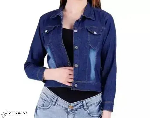 Dark India-made Patti jacket for women, featuring a S-sized bust of 36 inches and length of 21 inches