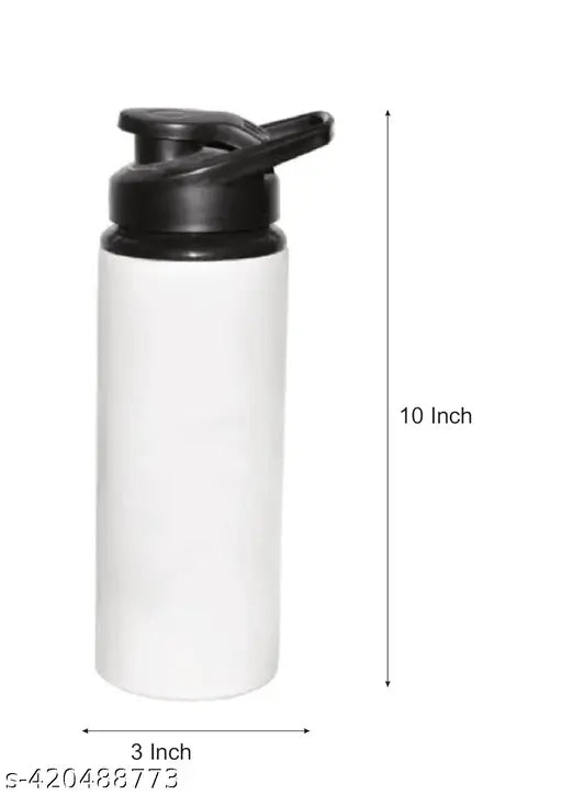 Multicolor printed sipper sports bottle, leak-proof aluminum water bottle on table, BIS/ISI certified