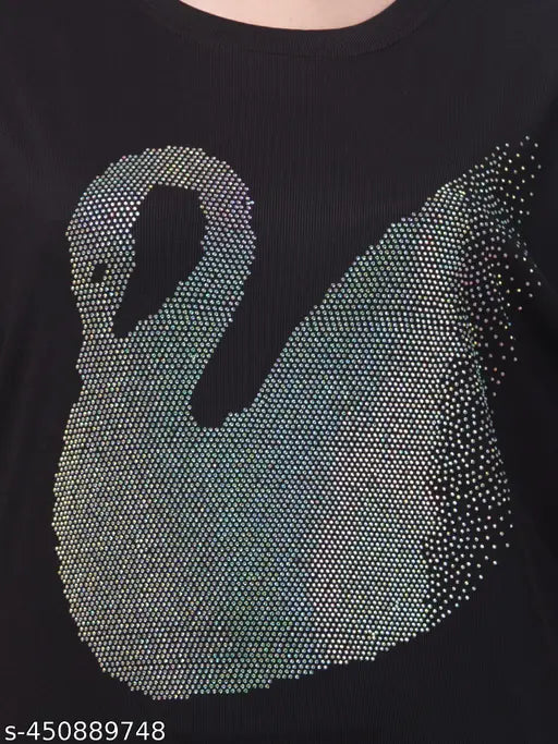 Cotton blend women's coord set with trouser, relaxed fit, three-quarter sleeves. Solid color co-ords for women, India origin