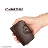 Dark brown Leatherite card holder with 15 slots, ideal for ATM/Credit/Debit use, perfect for modern storage solutions