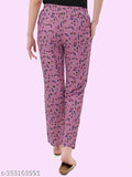 Olive print rayon maxi pyjamas for women - soft, lightweight, long-wear sleepwear and casual wear
