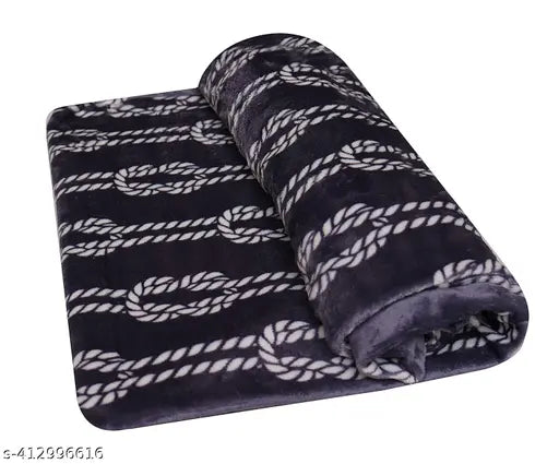 Soft, 3D printed design Changers AC microfiber double bed blanket, lightweight and cosy