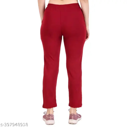 Cotton blend solid women's trackpant pack of 2 for travel, casual, sports, and other occasions - S, M, L, XL, XXL sizes available from India