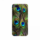 Blue peacock-inspired mobile case cover, lightweight and scratch-resistant, fits all phone models