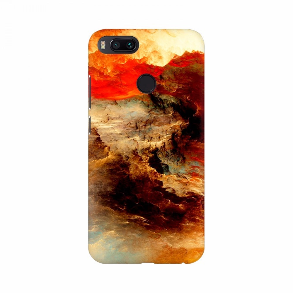 Orange color painting illustrator mobile case, lightweight and high-quality, fits all phones, protects from scratches and chips