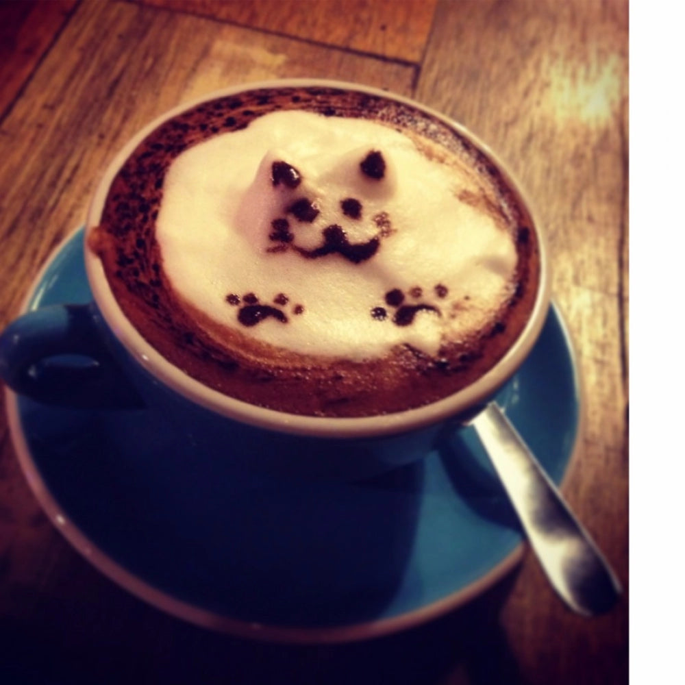 Creamy cat cup mobile case cover - 100% new, lightweight, high-quality phone protection with shaped holes for easy access