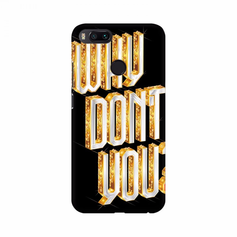 Gold color text effect mobile case for all phones, lightweight and scratch-resistant with perfectly placed holes