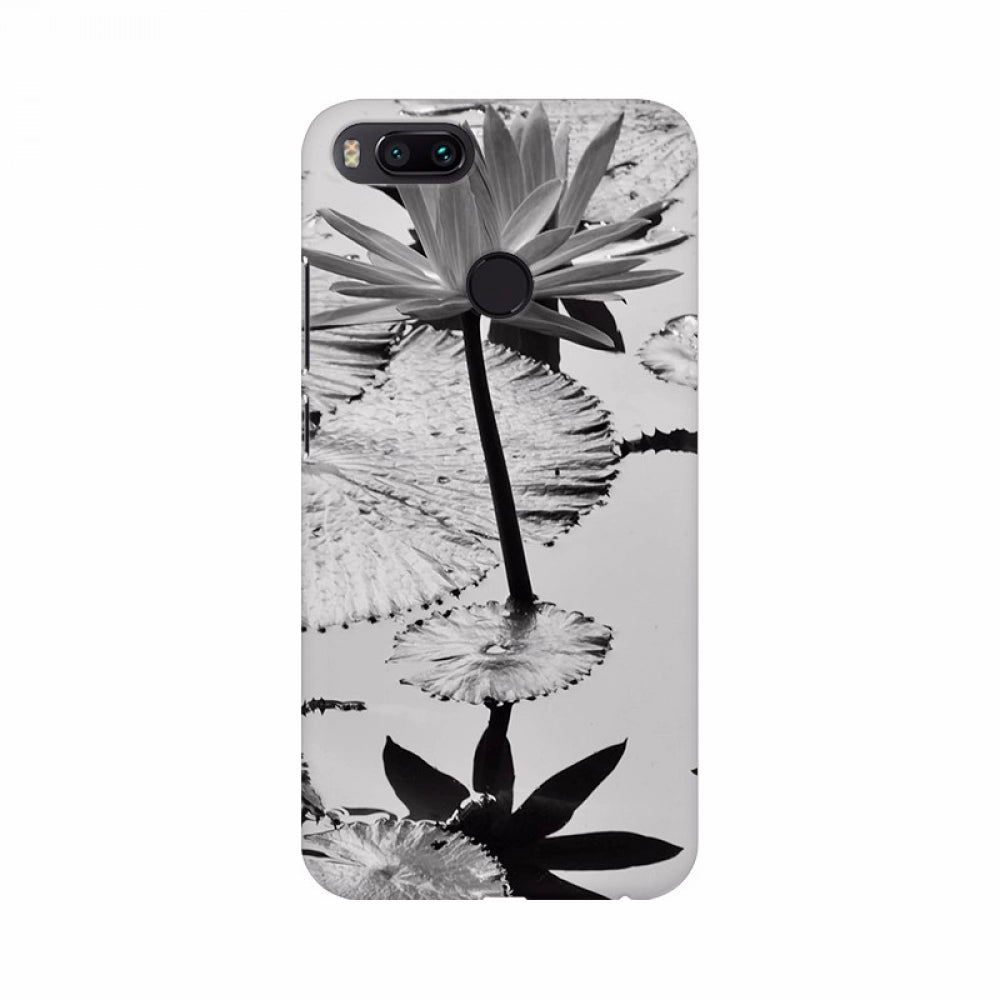 Black and White Lotus Patterned Mobile Case Cover - 100% new, lightweight, and protective for all phones