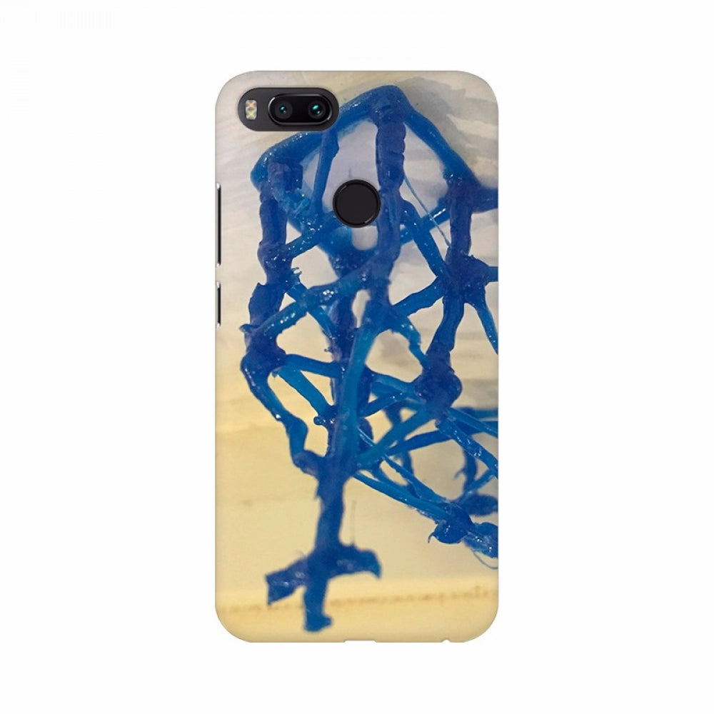 Blue color spider net mobile case, lightweight, protects phone from scratches and chips