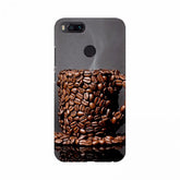 Teal mobile case covered with tea beans, lightweight and scratch-resistant, fits all phone models