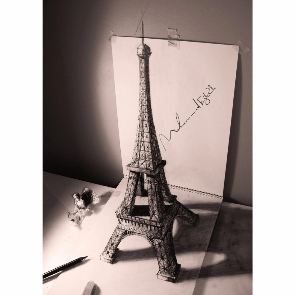 Paris Eiffel Tower 3D drawing mobile case cover - High-quality, lightweight phone protection with special design for all models