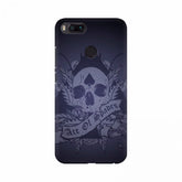 Dark skull and flower mobile case cover - high-quality, lightweight, scratch & chip resistant, fits all phone models