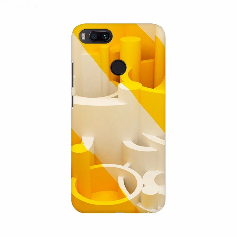 Orange and white bandage-pattern mobile case, lightweight, universal fit for scratches protection