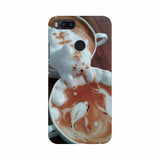 Blue coffee cup with cat and fish mobile case cover, high-quality protection for all phone models