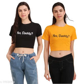 Classy printed cotton t-shirts (pack 2), vibrant designs for women, short sleeves