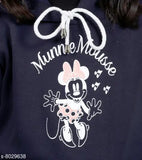 Navy blue wool sweatshirt & hoodie for girls, self-designed pack of 1, suitable for ages 4-12 years