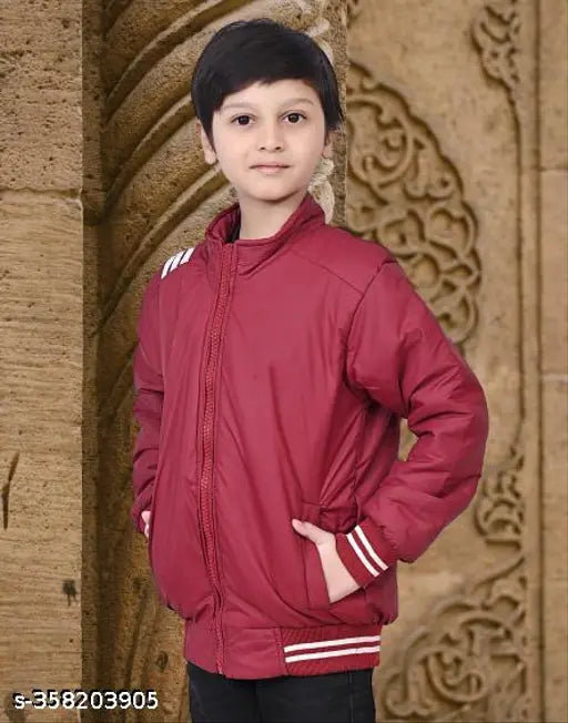 Nylon solid butter jacket for boys, 8-14 years, Indian made kids apparel