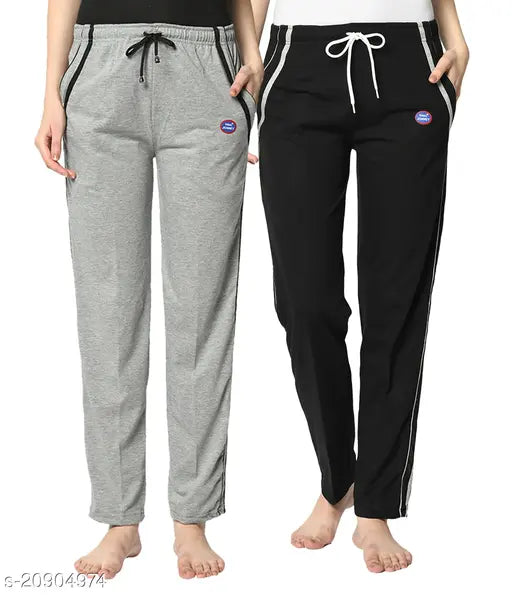 Multicolor cotton blend pyjamas and lounge pants for women, Vimal Jonney branded in vibrant solids