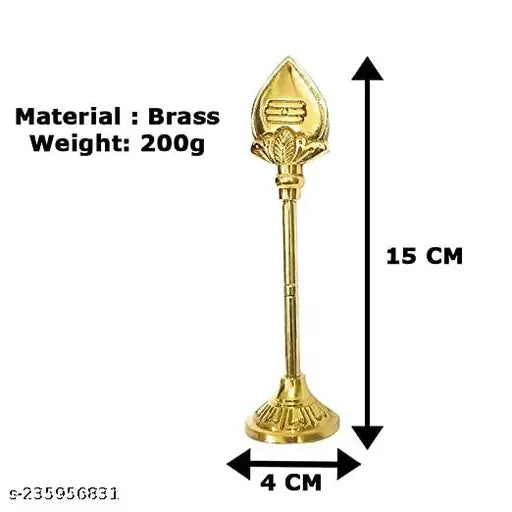 Brass Lord Murugan Idol, 6-inch traditional Indian god figurine, sturdy brass finish