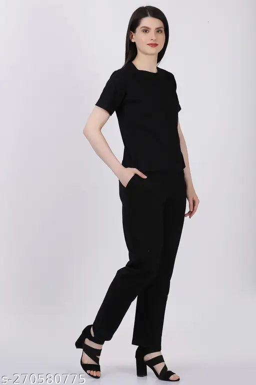 Comfortable, relaxed-fit cotton night suit for women in solid colors, proudly made in India with soft, strong fabric