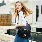 Black textured PU mesh handbag with 3 compartments, free size (L16in x W13in), made in India