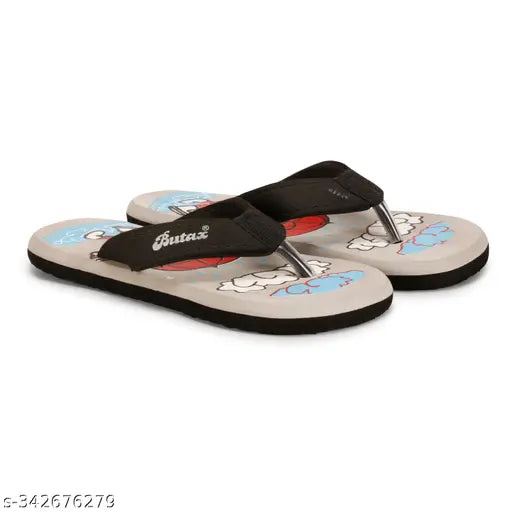 Rubber slippers and flip flops for kids, printed net cartoon pattern, premium quality from Anshul Enterprises