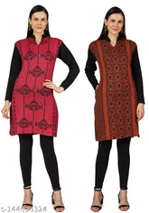 Woolen Dimsy Collection kurti, warm winter wear for women & girls. Indian handcrafted wool combo" (107 characters)