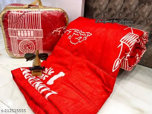 Cartoon single bed comforter, Glace Cotton, 3D printed, vibrant design for kids' mild winter, size: single (60"x90") from India