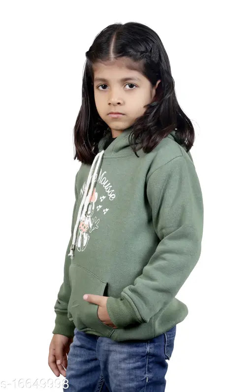 Coral wool sweatshirt & hoodie for girls, size-specific pack from India