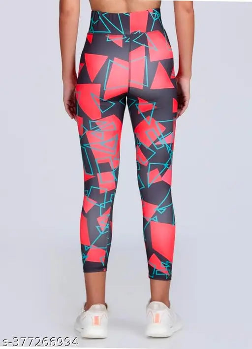 Grey Solid Lycra Activewear Jeggings by Earth Joy, Indian brand for women's gym apparel