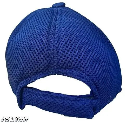 Navy Blue Polyster NCC Net Cap with Embroidered Logo, suitable for boys or girls cadets