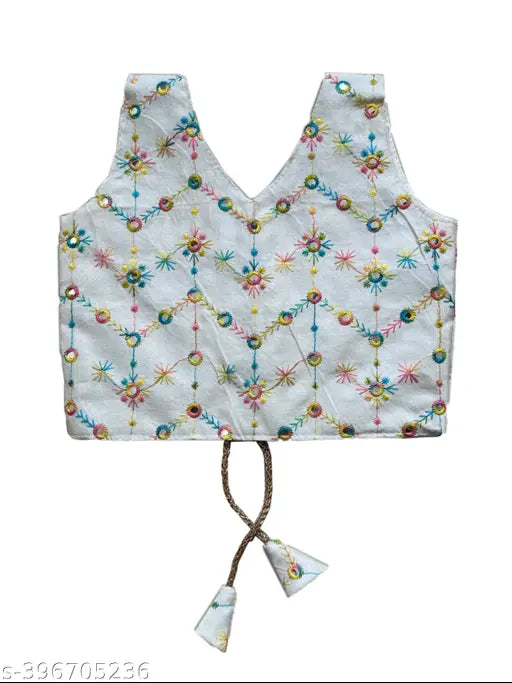 Bright embellished cotton Lehenga & Super Net Dupatta, baby-friendly Indian traditional outfit