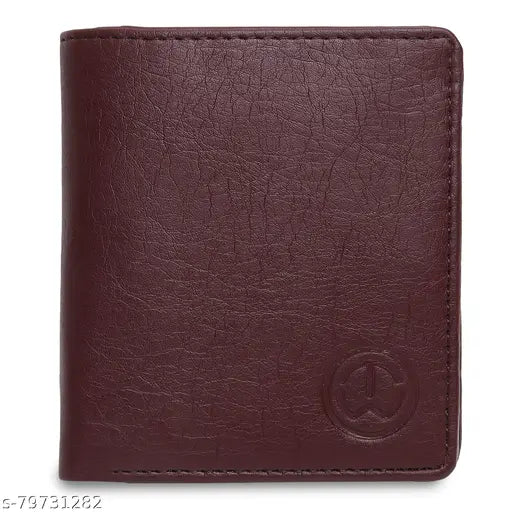Artificial leather TnW wallet, solid pattern, 7 card slots, free size (9cm x 11cm), Indian-made casual wallet for men & women