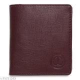 Artificial leather TnW wallet, solid pattern, 7 card slots, free size (9cm x 11cm), Indian-made casual wallet for men & women