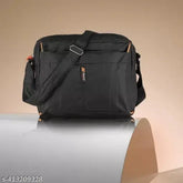 Nylon unisex cross-body bag, self-design net pattern, 5 compartments, washable, versatile for men & women, office or travel use