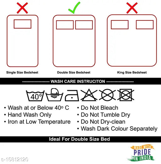 Indian-made peacock printed double bedsheets set with 4 pillow covers, vibrant Jaipuri design