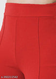 Cotton blend vintage-style high-waisted bootcut bell-bottoms trouser pants combo for women, solid color, sizes 26, 28, 30, 32, 34 (Waist: 26in-42in, Length: 37in-38in, Hip: 34in-42in)