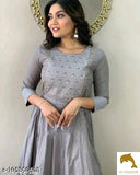 Embroidered Rayon Three-Quarter Sleeve Kurti, Kashvi Superior Style, Indian women's fashion