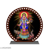 Multicolor Acrylic Khodiyar mata idol for car dashboard or home decor, divine spiritual gift item with attractive design and excellent engraving cuts