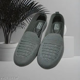 Dark grey mesh ballerinas for women & girls (India origin, closed back)