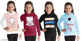 Cotton blend full sleeve hoodies, printed with cute designs for toddlers aged 1-8 years