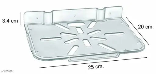 White ABS plastic ACHAA Nexusstic WiFi Router & Blu-Ray Stand Set, pack of 2 for home entertainment setup, dimensions 9x8 inches each