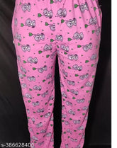 Cotton women's and girls lower track pants - comfy, zipped pocket nightwear/lounge wear in maxi length