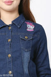 Full-sleeve Kitty print denim women's jacket, dyed/washed long-sleeved denim jacket with kitten pattern