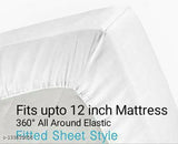Glace Cotton, floral-patterned NeLeo™ premium king size elastic fitted bedsheet with 2 pillow covers, ideal for adult summer use. Size: 108 inches x 108 inches, pillow size: 20 inches x 30 inches