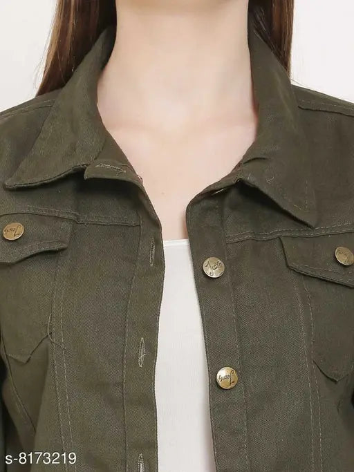 Trendy cotton blend solid jackets, long sleeves, size S (34/20/30/32/13) and M (36/32/20/34/14) from India