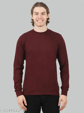 Indian-made, premium cotton, trends tower men's full sleeve t-shirt - solid color with long sleeves