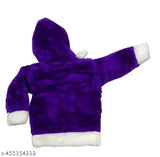 Blue acrylic baby sweater, stylish design for boys and girls in various sizes, soft and breathable for comfort