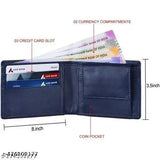 Faux leather men's casual wallet with new design, solid pattern, compact size for easy portability. Durable and lightweight accessory for men, perfect gift option